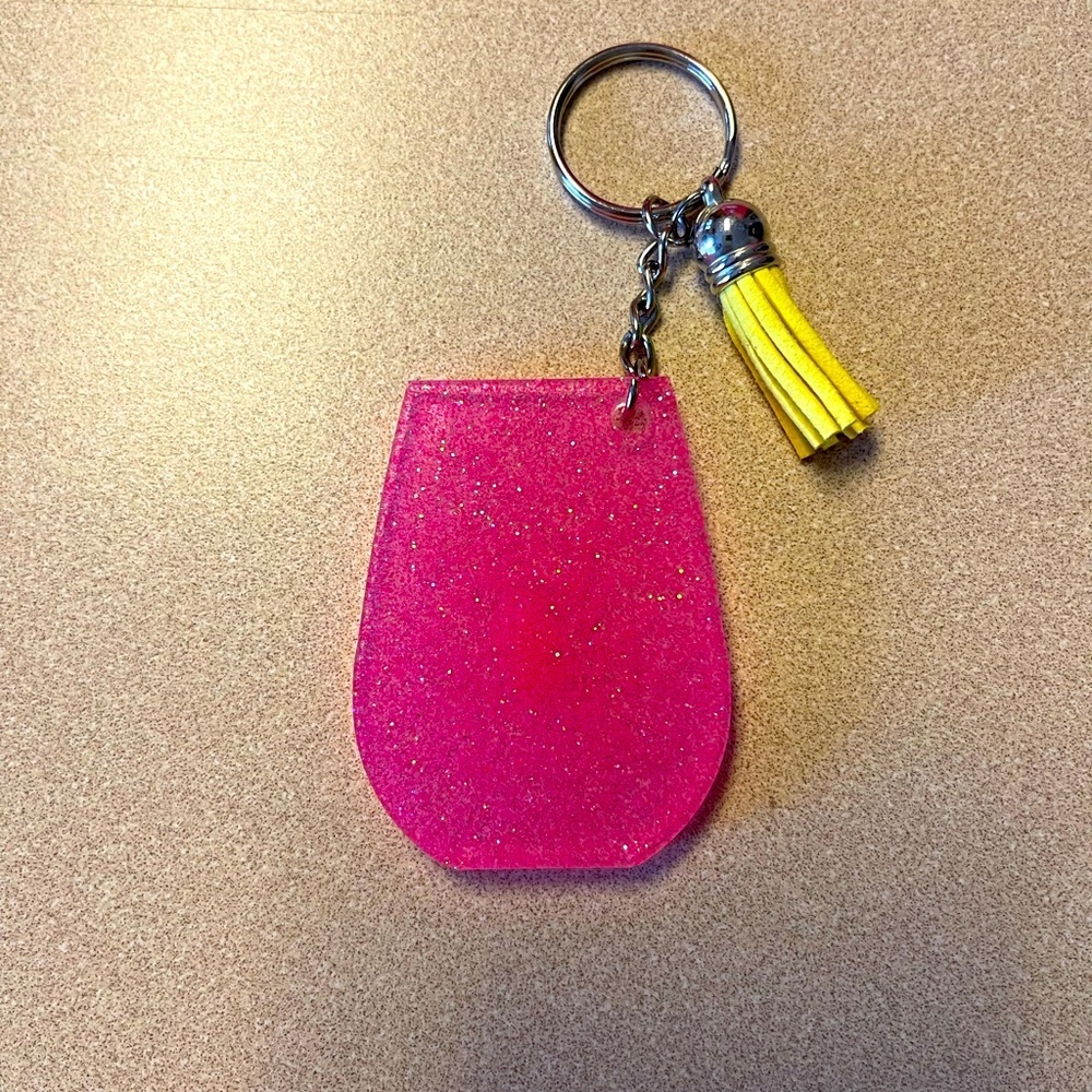 Handmade Stemless Wine Glass Keychain - Picture 1 of 6